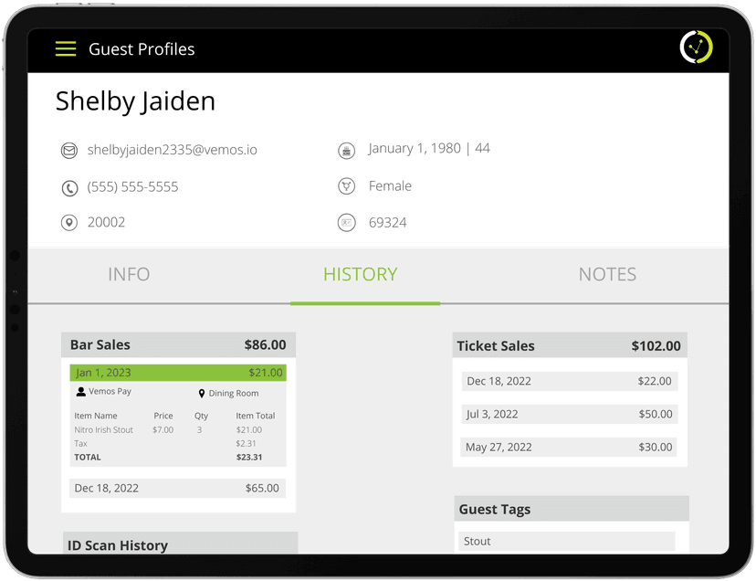 Cover charge collection