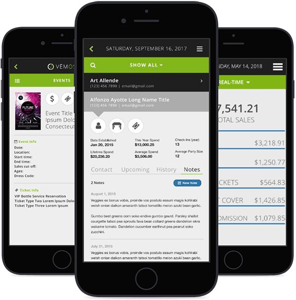 Vemos ticketing on mobile